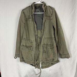 Levi's Women's Military‎ Utility Parka Jacket Olive Green Hooded Small